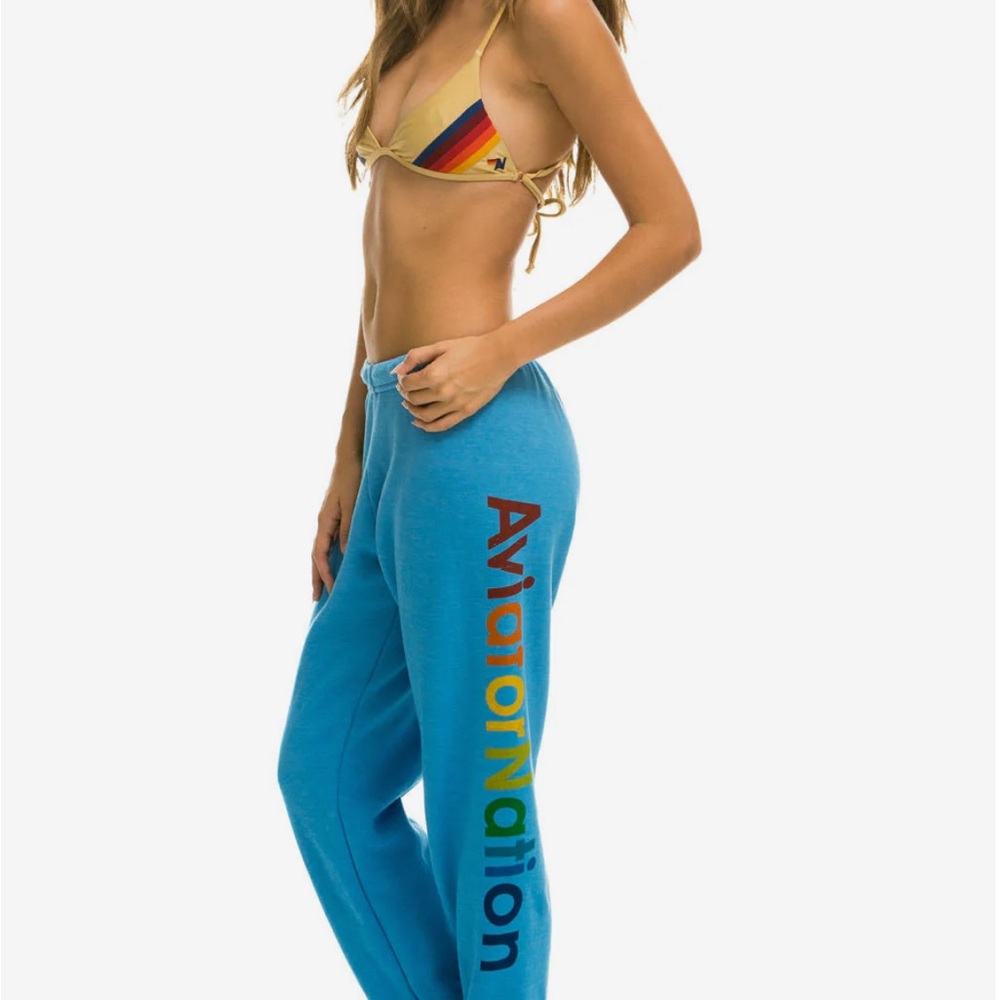 Aviator Nation Sweatpants in Ocean sz M